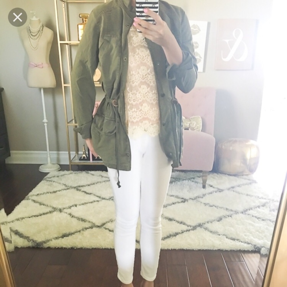 Army green cargo jacket